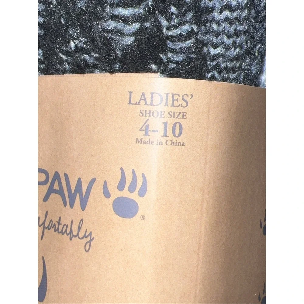 Bearpaw 6 Pairs Women's Size 4-10 Boot Socks Black Polyester Multi Color Soft